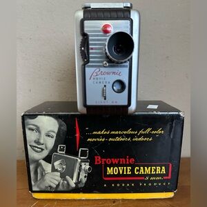 Vintage Original Eastman Kodak Brownie 8mm Handheld Portable Movie Camera Beige